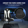 TC60 FABRIC Gaming Chair — White - Image 2