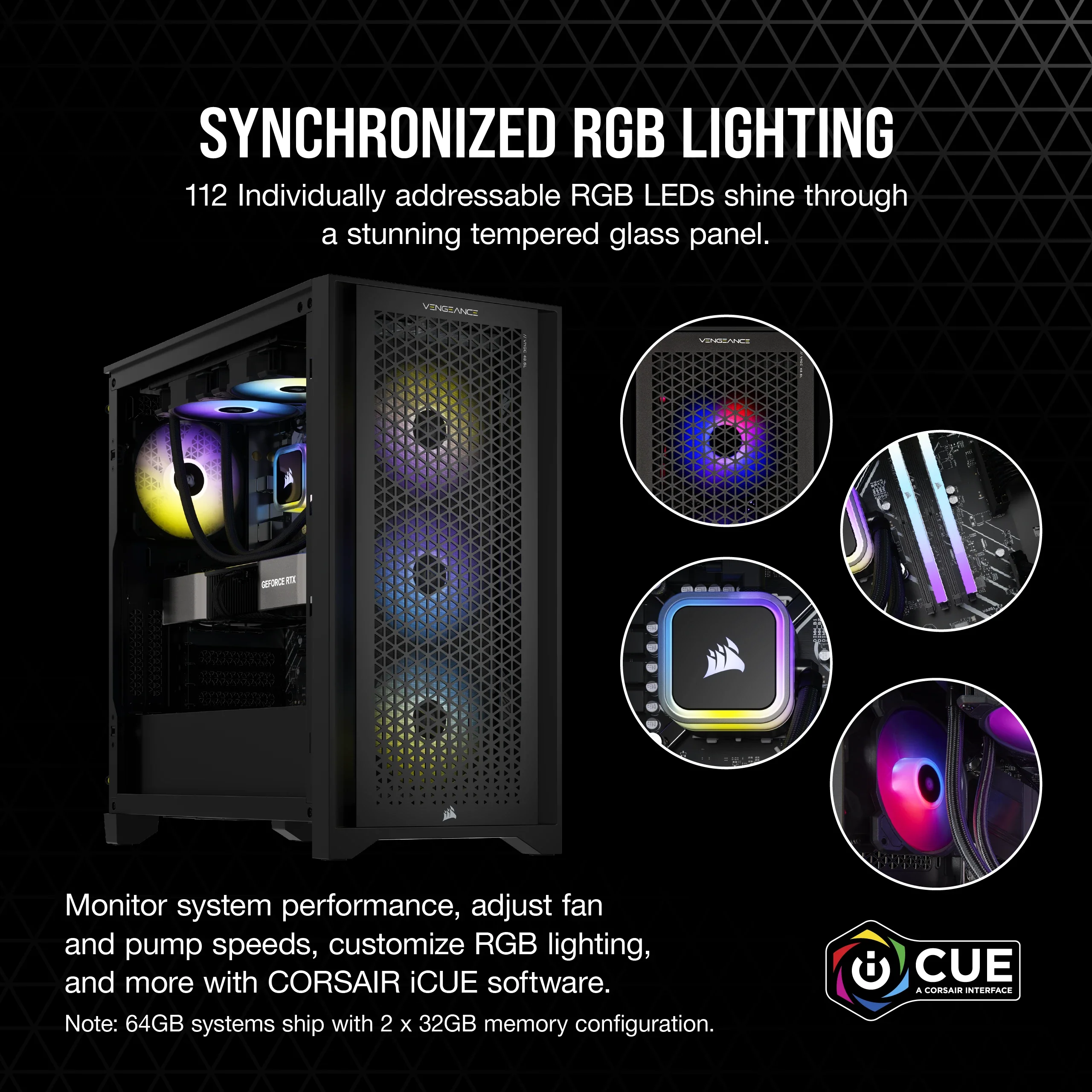 CORSAIR VENGEANCE i7400 Gaming PC: Intel Core i9-13900K, NVIDIA RTX 4090, 64GB DDR5 5600 MTs Memory, 2TB NVMe SSD - Image 6