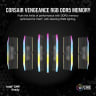 VENGEANCE® RGB 64GB (2x32GB) DDR5 DRAM 6400MT/s CL32 Memory Kit — Black - Image 2