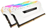 VENGEANCEĀ® RGB PRO 32GB (2 x 16GB) DDR4 DRAM 3200MHz C16 Memory Kit ā White
